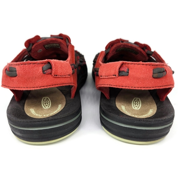 Keen Uneek Red & Grey Two-Cord Bungee Lace Open-Air Sandals - Picture 9 of 12